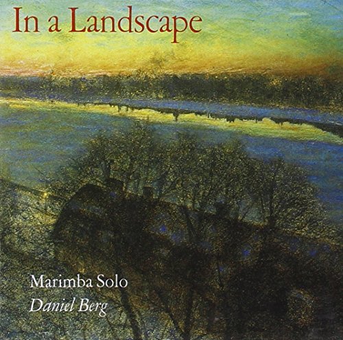"Album cover featuring a serene landscape painting with text 'In a Landscape'."