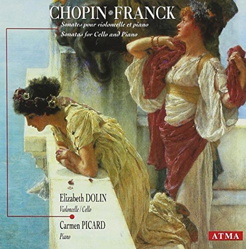 "Album cover with classical painting of two women, featuring text and red logo."