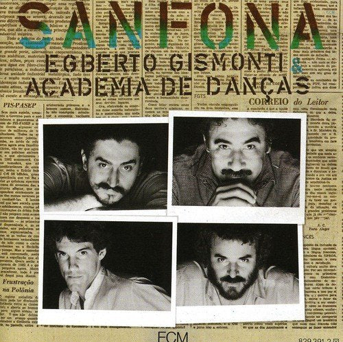 CD album cover with a black-and-white portrait of Egberto Gismonti on a newspaper background.