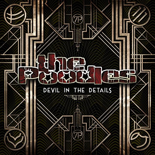 "Album cover with 'the Poodles' in red and 'Devil In the Details' in white text."