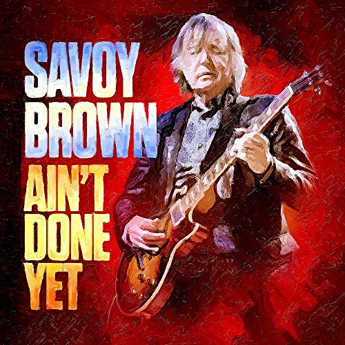 "Album cover featuring a man playing guitar against a red background with title text."