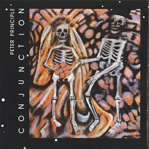 Album cover art featuring skeletons in a wedding pose, with red and black background.