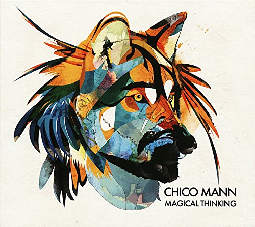 "Album cover featuring a colorful, abstract illustration of a bird's head."