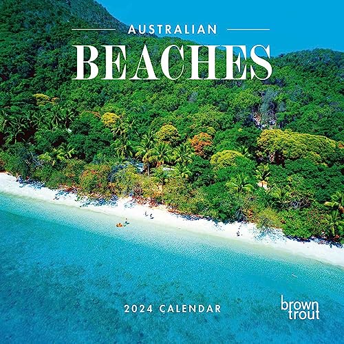 Australian Beaches | 2024 12 x 24 Inch Monthly Square Wall Calendar | BrownTrout | Travel Scenic Oceania Photography