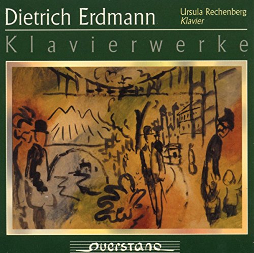 A CD cover featuring an abstract painting on a dark green background.