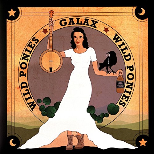 Vinyl album cover featuring a woman in a white dress holding a banjo and whiskey.