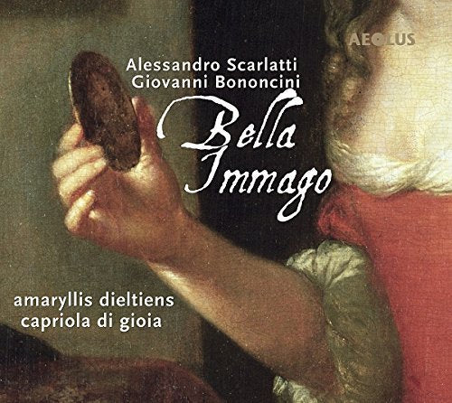 "CD cover featuring a Renaissance-style painting of a hand holding a stone."