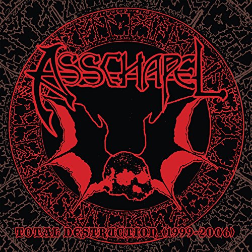 Black vinyl record cover with red illustration of a skull and text.