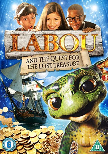 DVD cover for "Labou and the Quest for the Lost Treasure" featuring a green lizard.