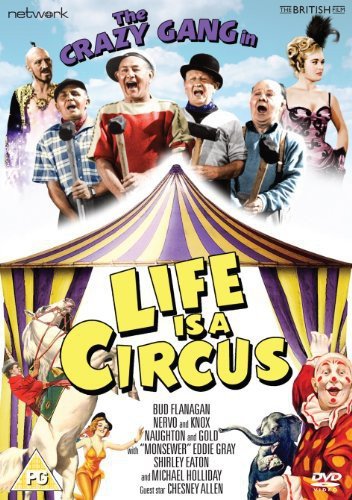 DVD cover for "Life Is A Circus" featuring circus-themed illustrations and cast images.