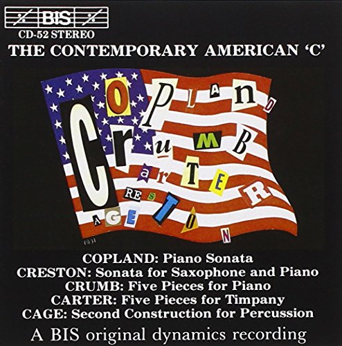 "CD cover with flag graphic and text on black background, listing musical compositions."