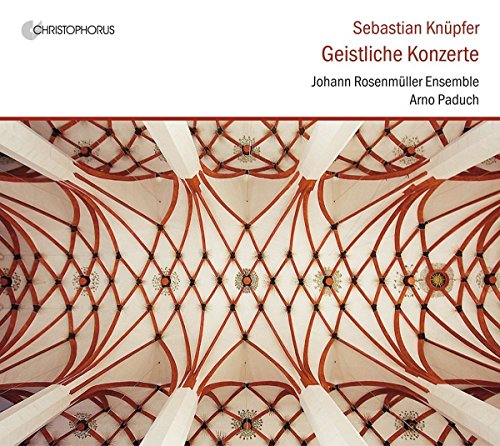 "CD cover featuring a photo of a church's ornate, red-beamed ceiling."