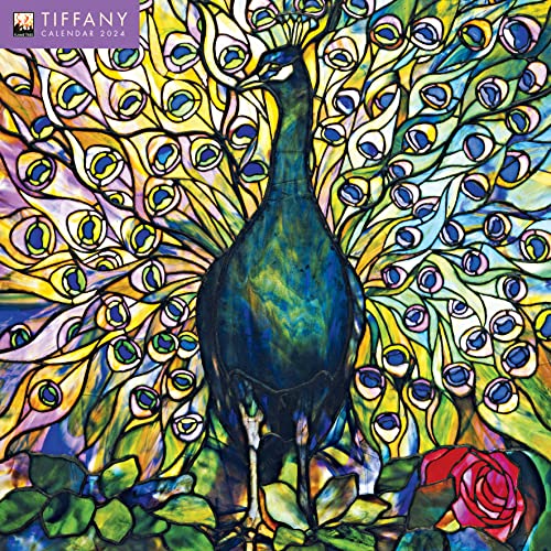 Tiffany Wall Calendar 2024 (Art Calendar): Original Flame Tree Publishing-Kalender [Kalender]