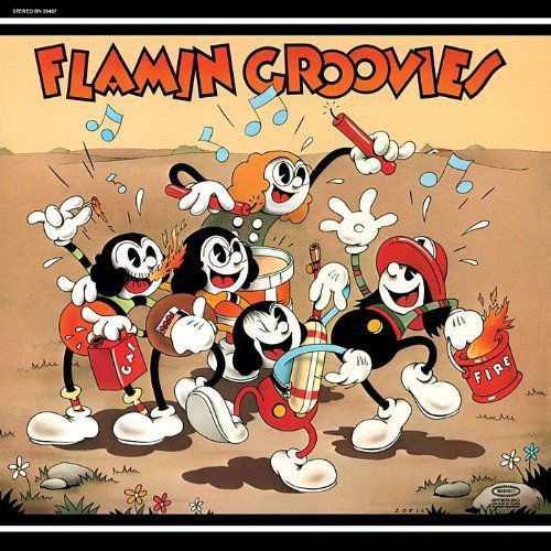 The vinyl record cover features cartoon characters playing instruments in a desert landscape.