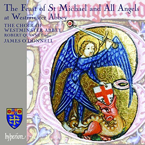 "CD cover featuring an illustration of an angel defeating a red dragon."