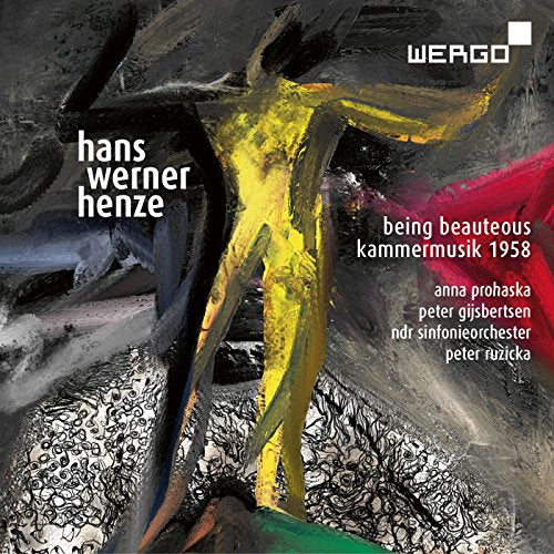 "CD cover with abstract art and white text, featuring Hans Werner Henze's name."