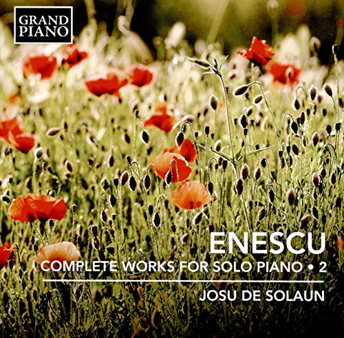 CD cover with red poppies and white text "Enescu: Complete Works for Solo Piano 2".