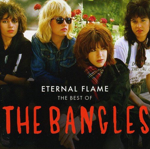 "The Bangles album cover featuring four women sitting together outdoors."