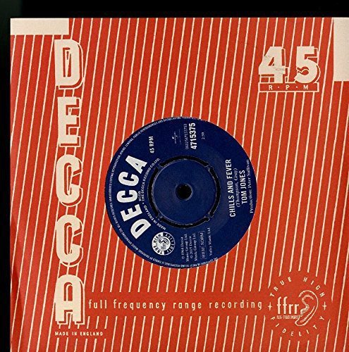 Red vinyl record sleeve with a blue vinyl record inside.