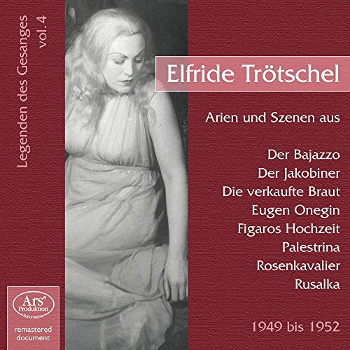 CD cover with black-and-white image of woman and German text on red background.