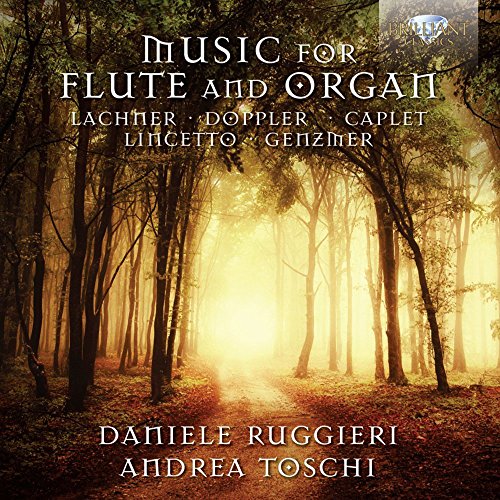 CD cover with forest scene, featuring white text "Music for Flute and Organ".