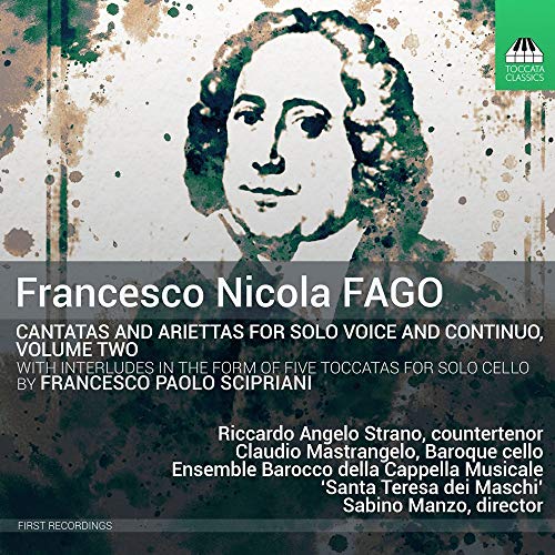 CD cover art featuring a portrait of Francesco Nicola Fago with text overlay.