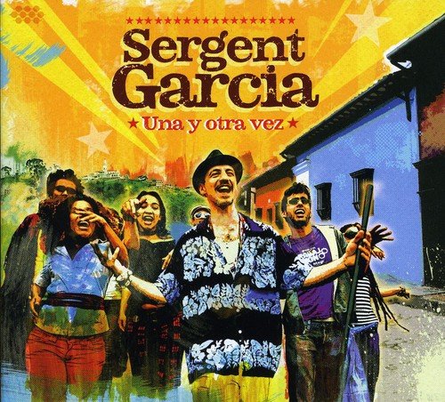 "Album cover with man and group, vibrant colors, and 'Sergent Garcia' text."