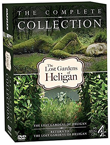 "The Lost Gardens of Heligan" DVD case with garden scenes on the cover.
