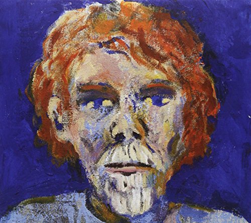 "Album cover featuring a portrait of a man with red hair against a blue background."