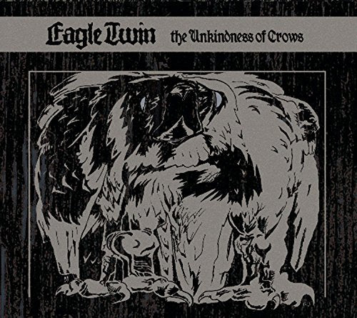 "Album cover art featuring a black-and-white illustration of a crow on a dark background."
