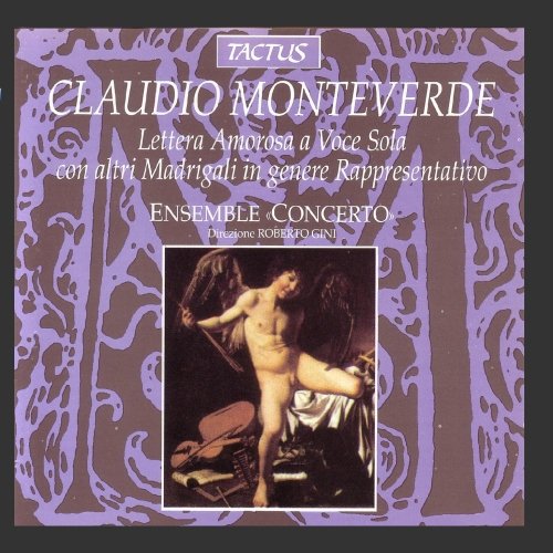 "CD cover with Claudio Monteverdi's name, featuring a Renaissance-style painting of a man."