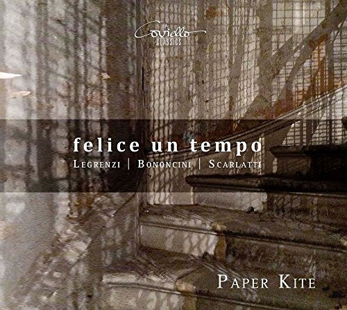 "CD cover with staircase image, 'Paper Kite' and 'Felice Un Tempo' text overlay."