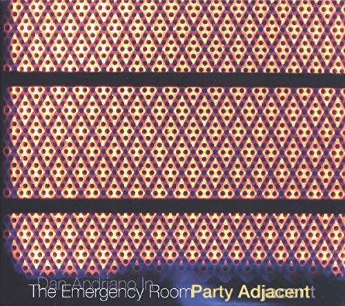 Album cover with yellow and red diamond pattern, text "The Emergency Room Party Adjacent".