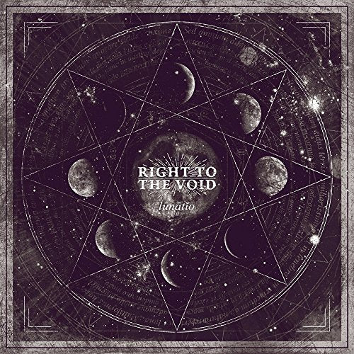 "Album cover with a dark, starry background and a seven-pointed star containing moon phases."