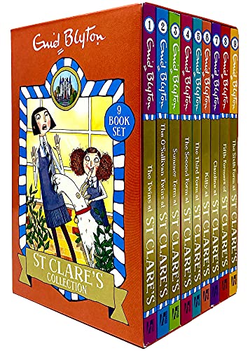 St Clare's Collection 9 Books Box Set by Enid Blyton (Sixth Form, Fifth Formers, Claudine, Third Form, Second Form, Summer Term, O'Sullivan Twins & Twins)