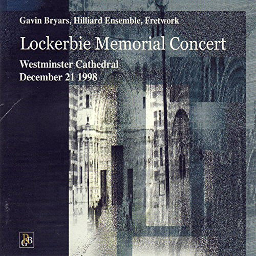 "CD cover with blue-toned image of Westminster Cathedral and white text."