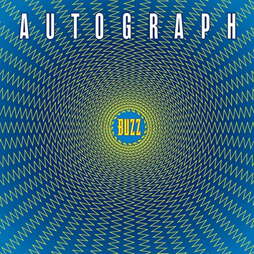 Blue album cover with "Autograph" in white and "Buzz" in yellow at the center.