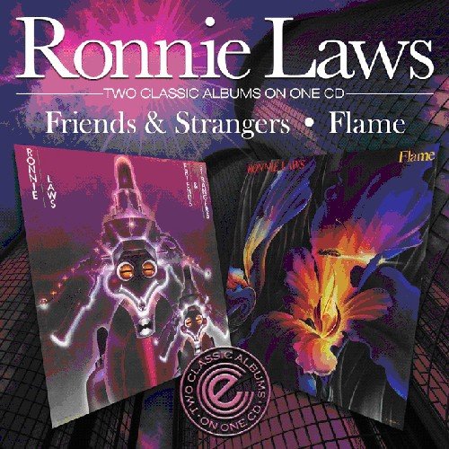 "CD cover with 'Ronnie Laws' title, featuring abstract, glowing purple and orange artwork."
