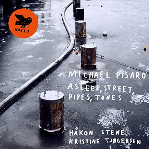 "CD cover with icy street scene and artist names in white handwritten text."