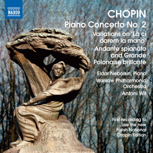 Chopin CD cover featuring a bronze statue of a seated man playing a lyre.