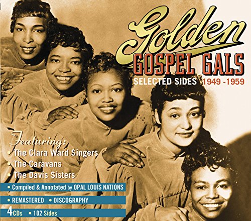 "CD cover with sepia-toned photo of five smiling women in matching outfits."