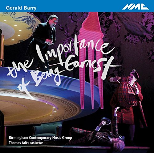 Album cover for "The Importance of Being Earnest" with opera scene and text overlay.