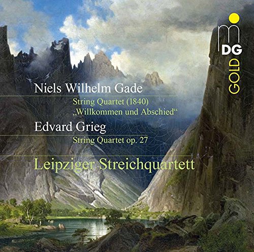 "CD cover featuring a serene mountain landscape with text overlay and DG Gold logo."