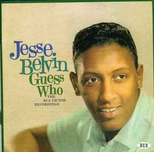 Jesse Belvin's album cover featuring a man smiling, wearing a light blue shirt.