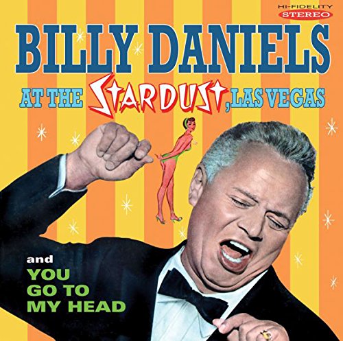 Album cover featuring Billy Daniels in a tuxedo, with orange and yellow stripes.