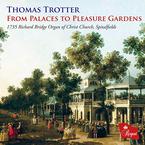 "CD cover art featuring 18th-century painting of people in a garden scene."