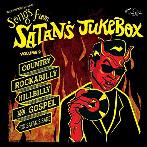 Vinyl album cover featuring a red devil holding a record, surrounded by flames.