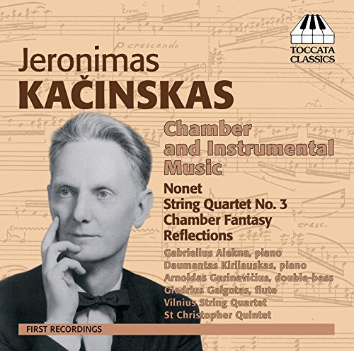 CD cover with a man in black and white, beige background, and musical notes.