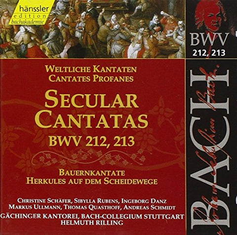 Rilling Bach-collegium Stuttg - Bach: Secular Cantatas, BWV 212, 213 (Edition Bachakademie Vol 67) /Rilling [CD]