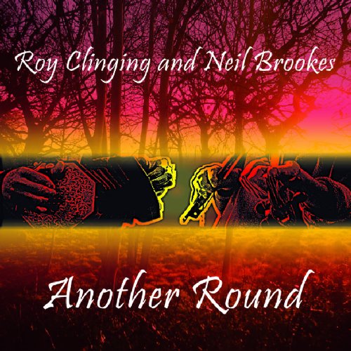 "Album cover with boxing gloves and forest background, titled 'Another Round'."
